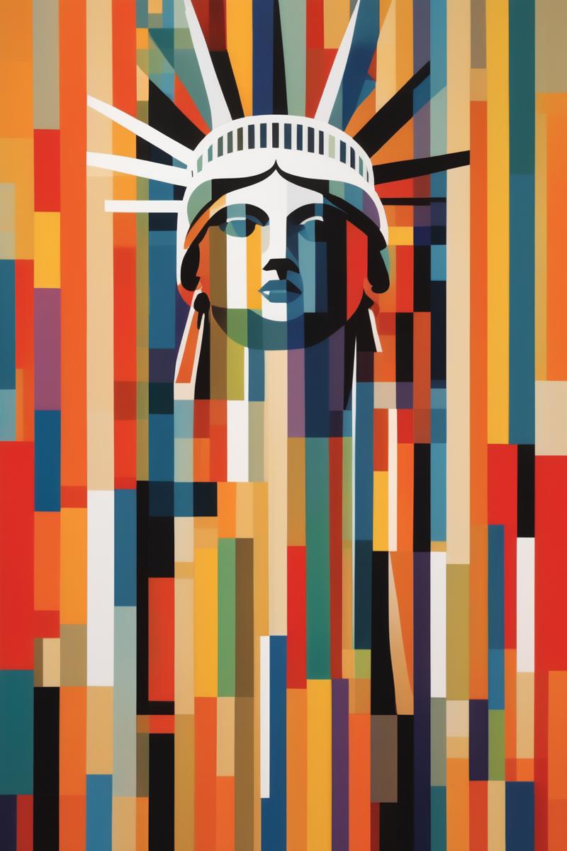 01218-620115721-_lora_Yaacov Agam Style_1_Yaacov Agam Style - Craft a minimalist abstract composition inspired by statue of liberty. Use bold li.png